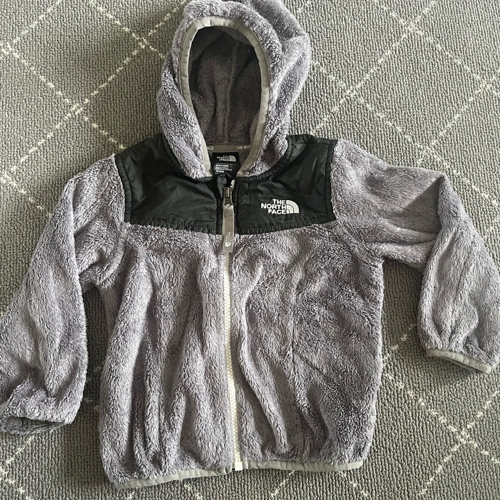 Gray North face fleece 18-24m, like new